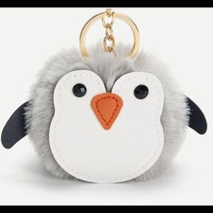 🆕 Rose Gold Puffy Penguin Keychain